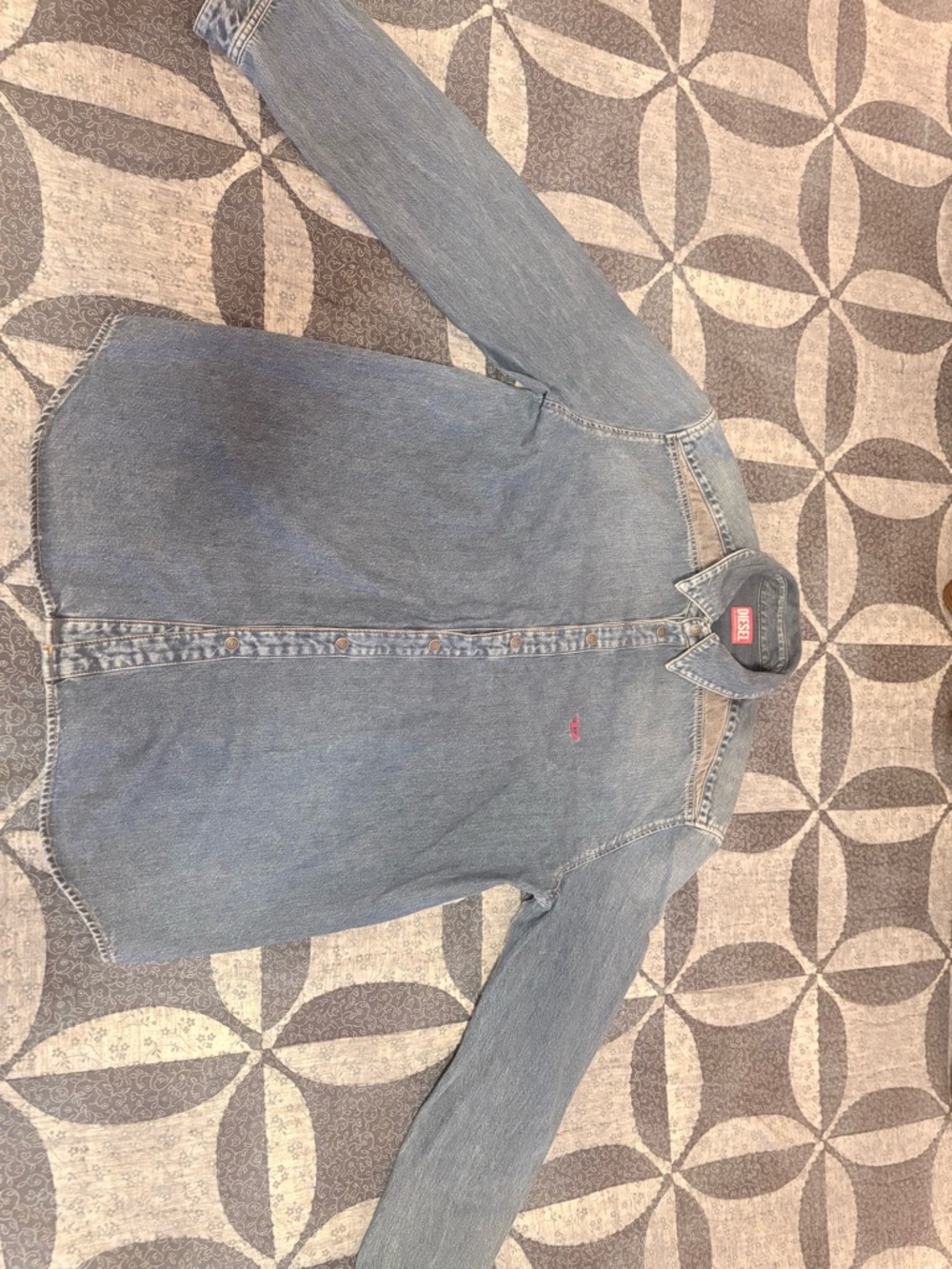 Diesel Light Blue Denim Button-Down Shirt